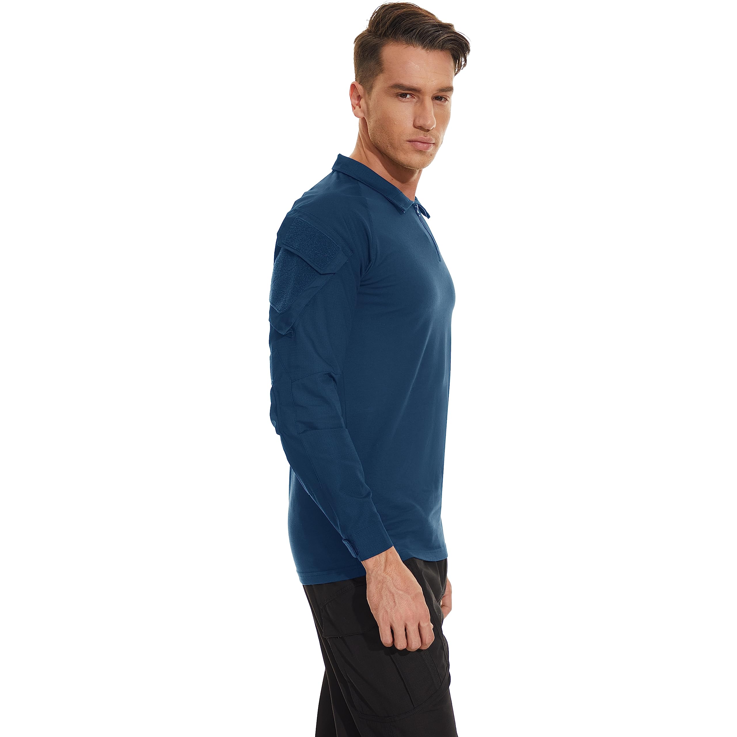 Foto 4 pulgar | Camisa Táctica Tacvasen, Jersey Con Cremallera Para Hombre, Color Azul S - Venta Internacional.