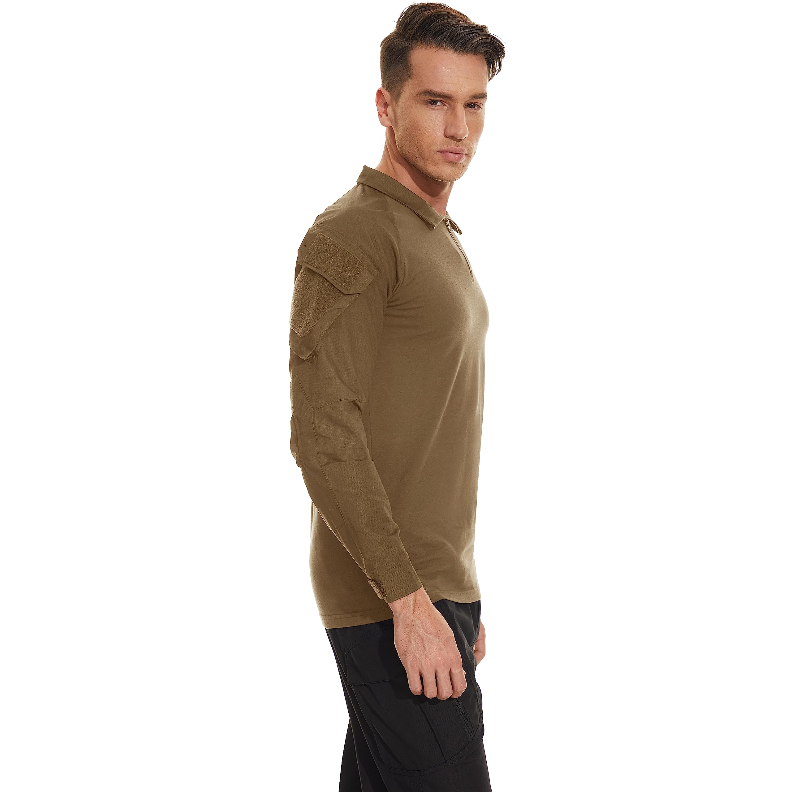 Foto 4 pulgar | Camisa De Combate Tacvasen Para Hombre Manga Larga Táctica Marrón Xl - Venta Internacional.