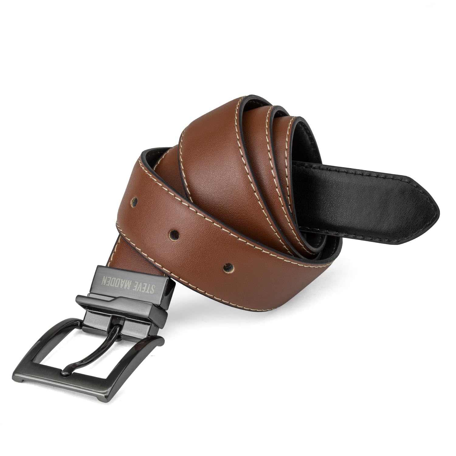 Foto 2 | Cinturón Steve Madden Café para Hombre-Venta Internacional