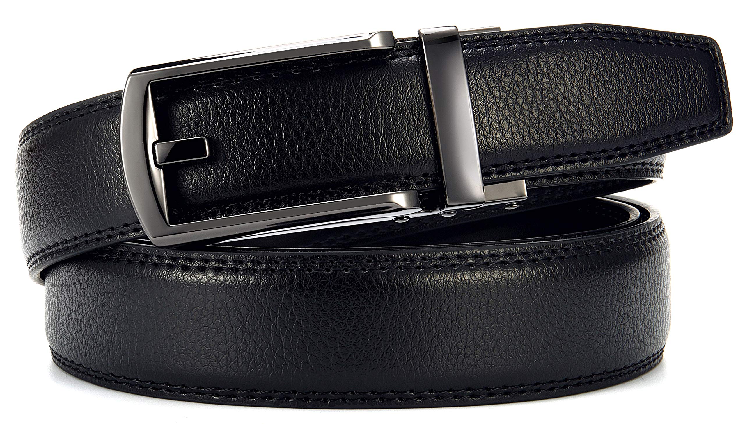 Foto 6 pulgar | Cinturón De Vestir Chaoren De Piel Con Trinquete De 3,2 Cm Comfort Click Para Hombre - Venta Internacional.