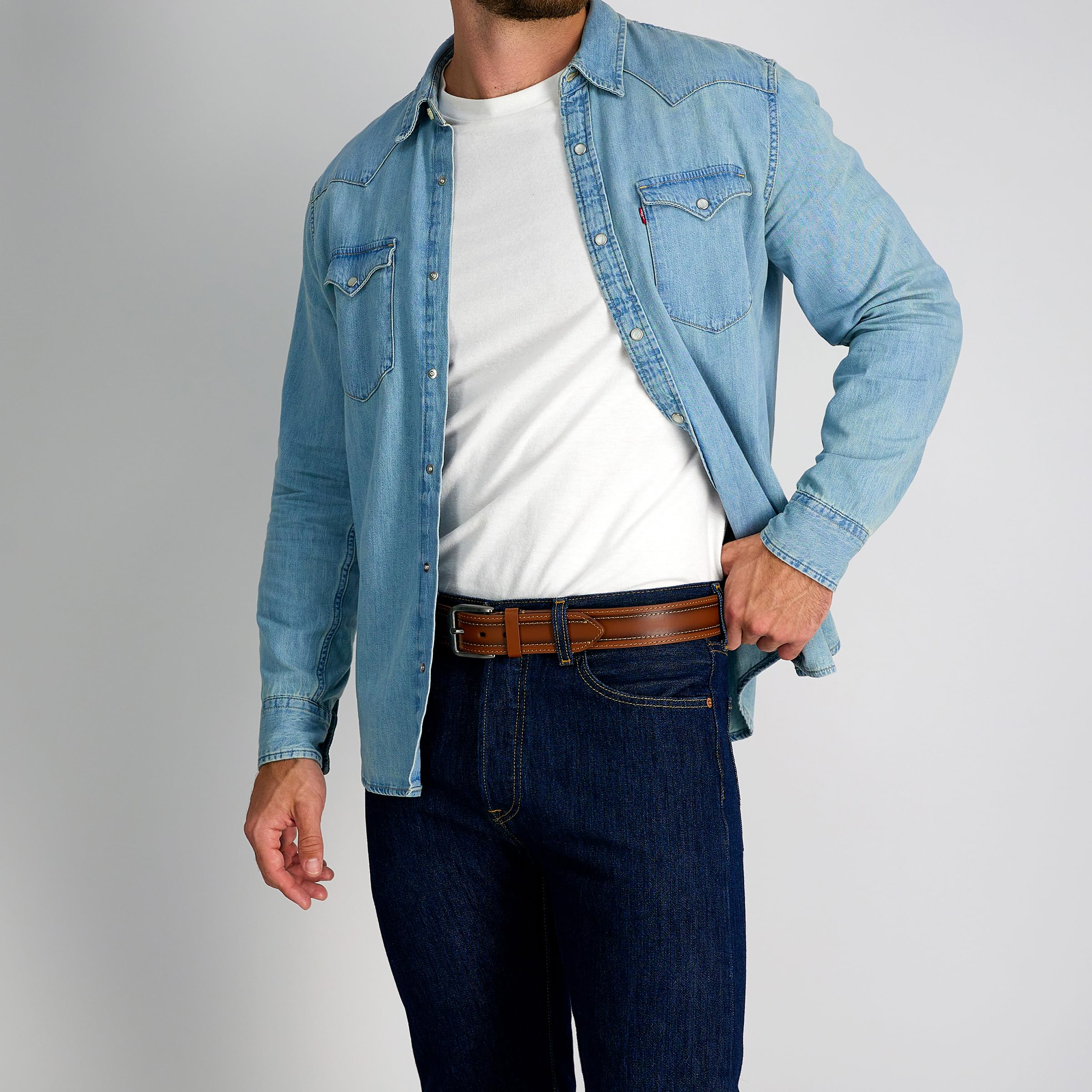 Foto 7 pulgar | Cinturón Levi's Casual Leather Bronceado Para Hombre, Talla Xl (42-44) - Venta Internacional.