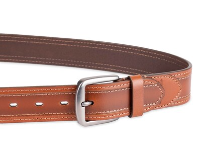 Foto 3 | Cinturón Levi's Casual De Piel Bronceada Con Doble Puntada Para Hombre - Venta Internacional.