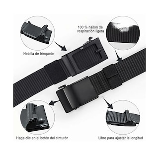 Foto 3 | 2pack Cinturones Tácticos De Nailon Ajustables 125cm Eo Safe Imports Esi-3600 Negro/gris
