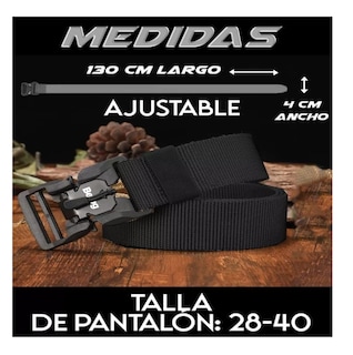 Foto 4 | Cinturón De Hombre Ajustable Táctico Casual De Moda Negro Belug