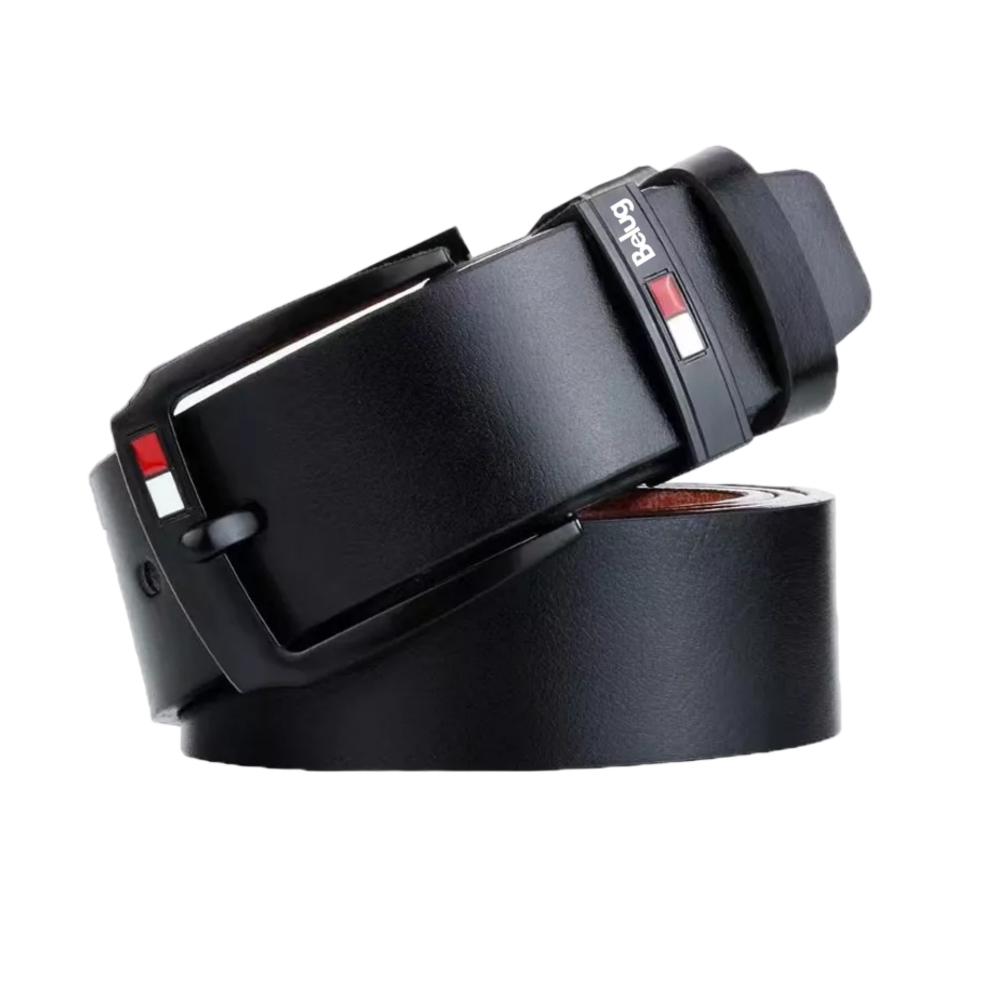 Cinturón De Hombre Excelente Calidad, Belug  Negro Talla:120