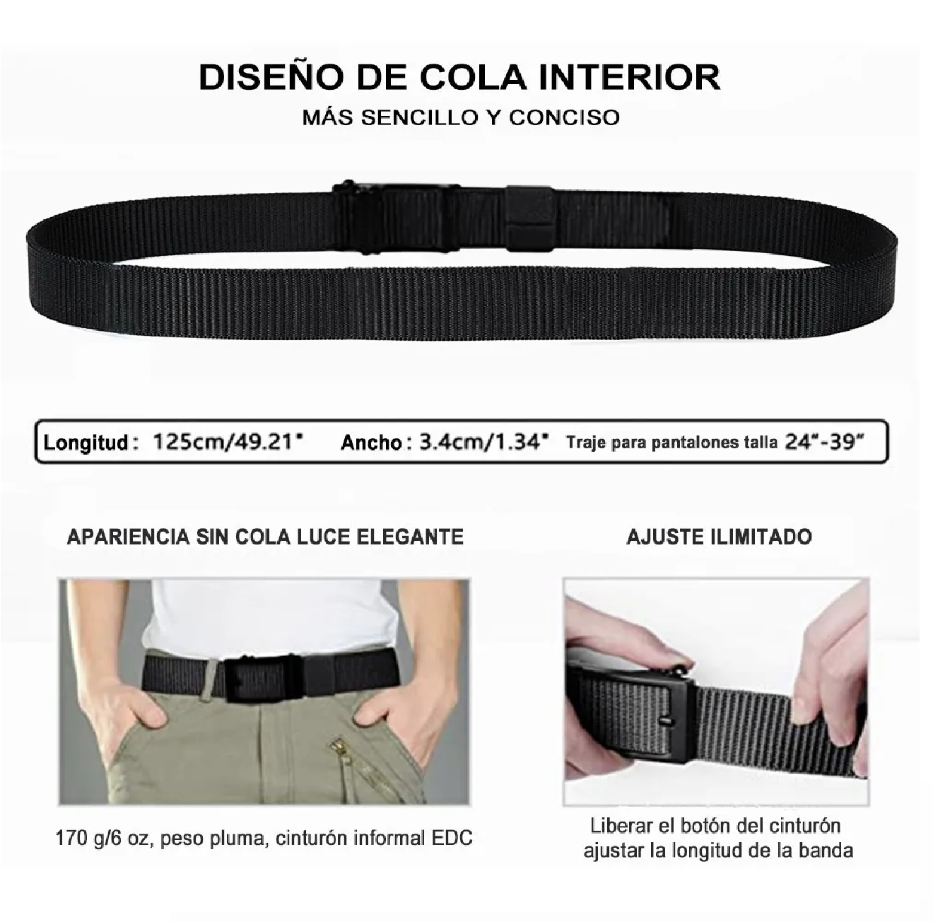 Foto 4 pulgar | Duo De Cinturones Eo Safe Imports Esi-1044-1 Negro