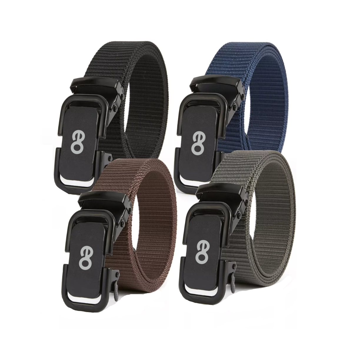 4pack Cinturones Tácticos De Nailon Ajustables 125cm Unisex Eo Safe Imports Esi-18656 Multicolor
