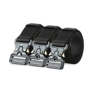 Foto 1 | Cinturones Táctico Ajustable Eo Safe Imports Esi-18659 Negros 3 Piezas