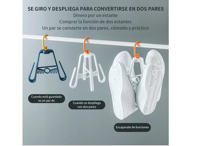 Foto 4 | Set Xtellar 5 Ganchos Exhibidor Para Sandalias Y Pantuflas