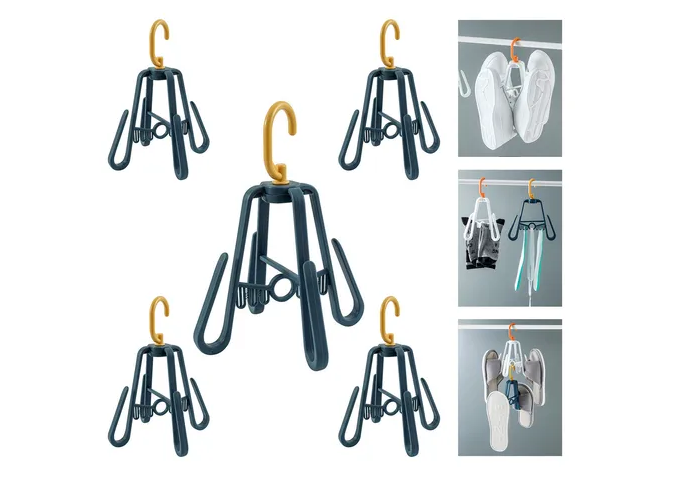 Set Xtellar 5 Ganchos Exhibidor Para Sandalias Y Pantuflas Multiusos