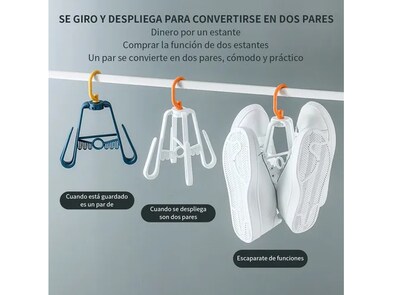 Foto 4 | Set Xtellar 5 Ganchos Exhibidor Para Sandalias Y Pantuflas Multiusos