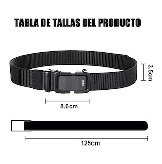 Foto 2 | 4pack Cinturones Belug Tácticos Ajustables 125cm Unisexo Negro+azul Marino+gris+marrón