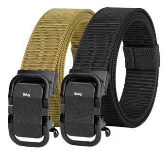 Foto 1 | 2pzs Cinturones Belug Táctico Militar Ajustable Moda Calidad Cinto Negro+caqui