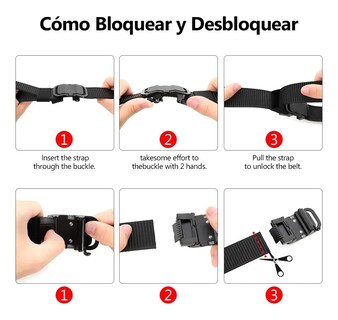 Foto 5 | 2pzs Cinturones Belug Táctico Militar Ajustable Moda Calidad Cinto Negro+azul