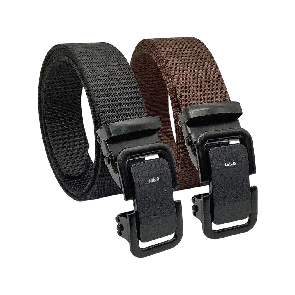 2pzs Cinturones Lab.g Táctico Militar Ajustable Moda Calidad Cinto Negro+marrón