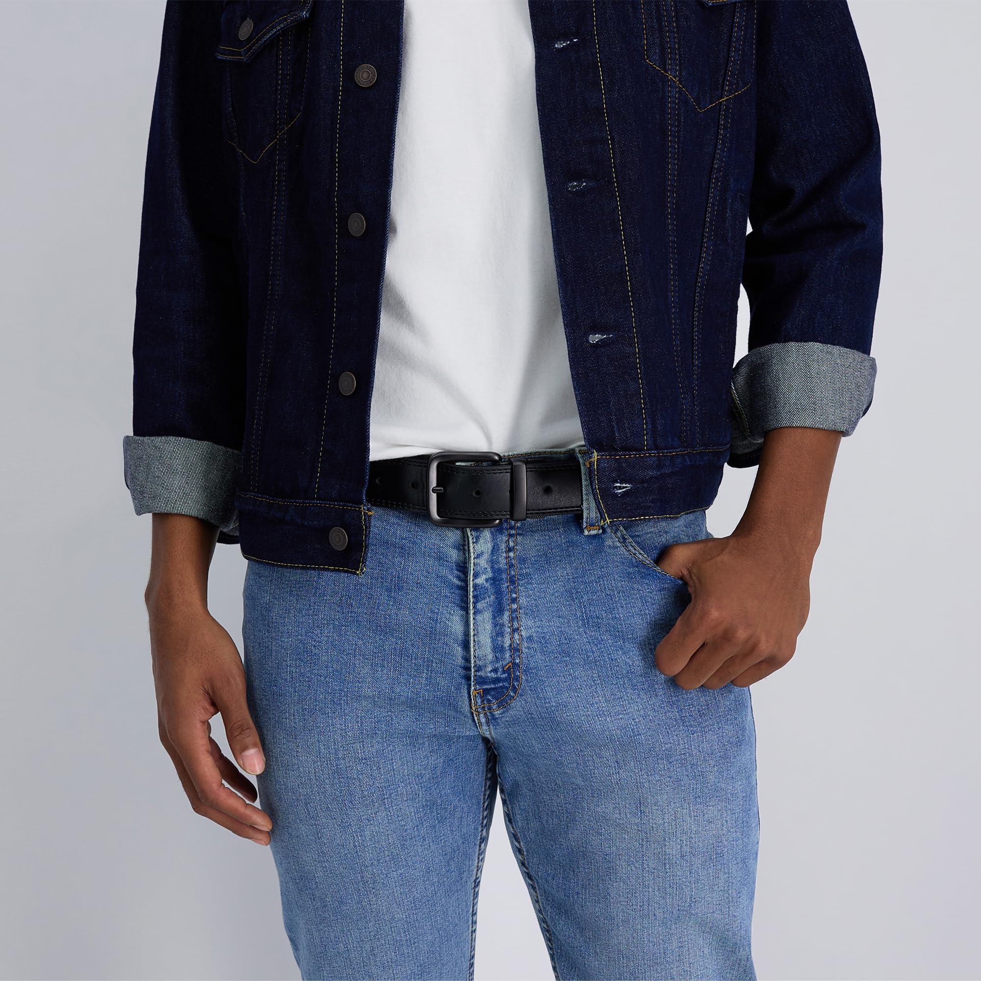 Foto 5 pulgar | Jeans Casuales Reversibles Con Cinturón Levi's, Color Negro/marrón, Para Hombre - Venta Internacional.