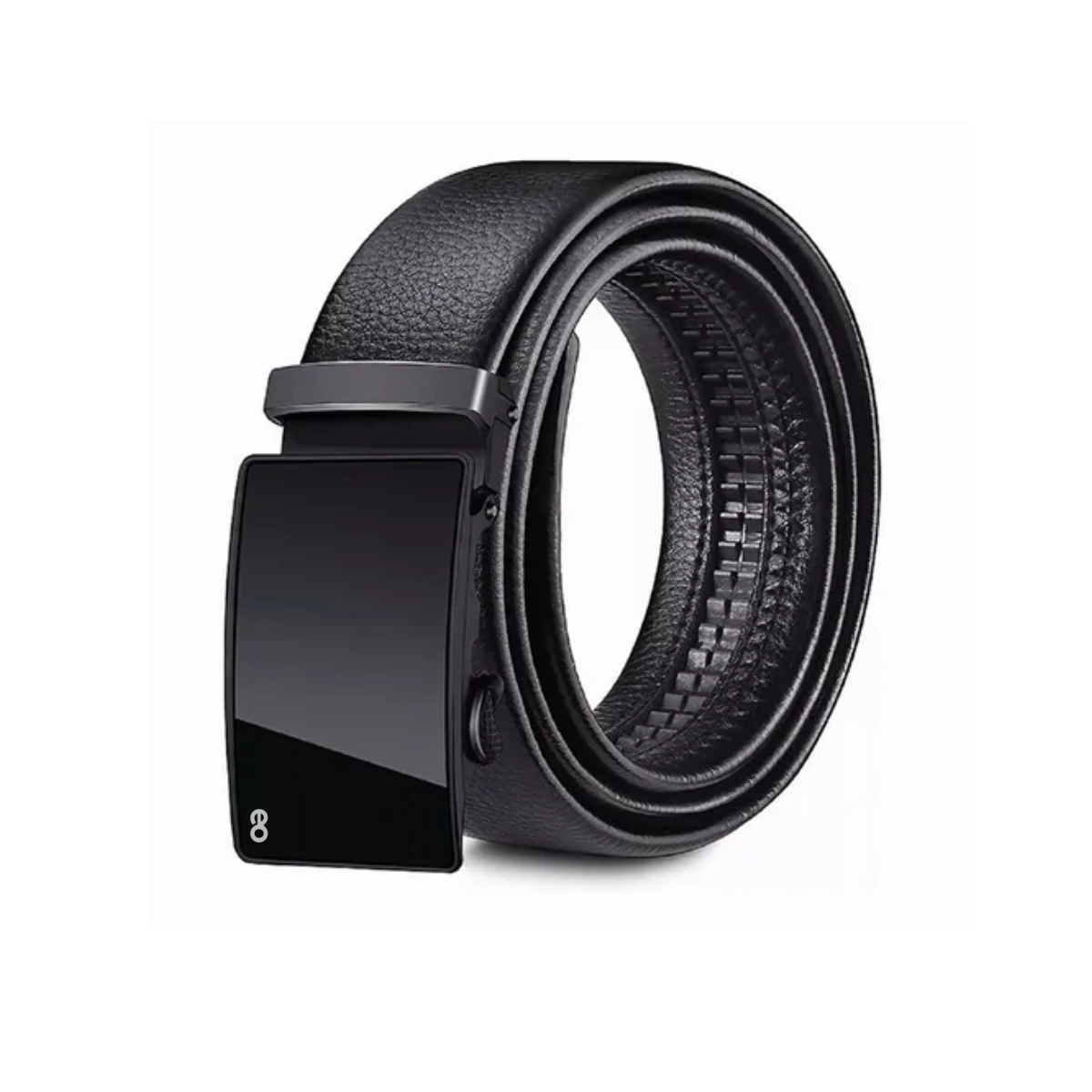 Foto 2 pulgar | Cinto Negro De Elegante Cuero Hombre, Hebilla Automática 120cm Eo Safe Imports Esi-19362 Negro