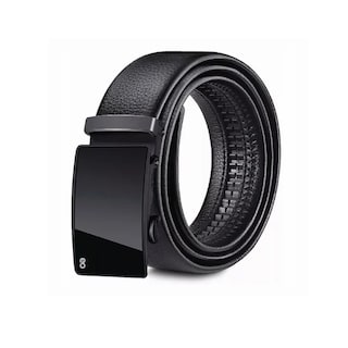 Foto 1 | Cinto Negro De Elegante Cuero Hombre, Hebilla Automática 120cm Eo Safe Imports Esi-19362 Negro