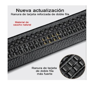 Foto 4 | Cinto Negro De Elegante Cuero Hombre, Hebilla Automática H Eo Safe Imports Esi-19363 Negro