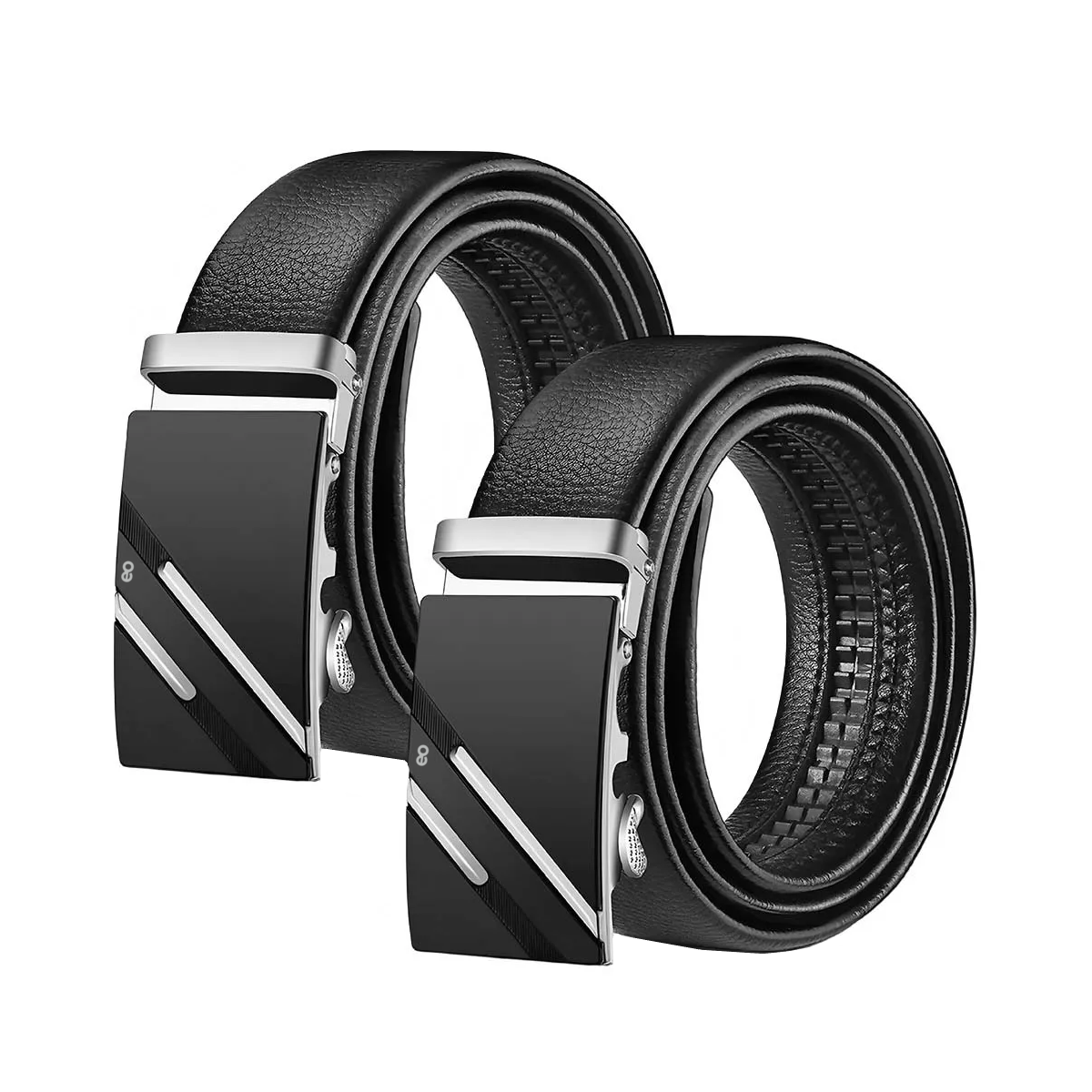 Foto 2 pulgar | 2 Cinturones Negros Con Hebilla Automática 120cm Unitalla Eo Safe Imports Esi-19359 Negro