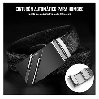 Foto 2 | 2 Cinturones Negros Con Hebilla Automática 120cm Unitalla Eo Safe Imports Esi-19359 Negro