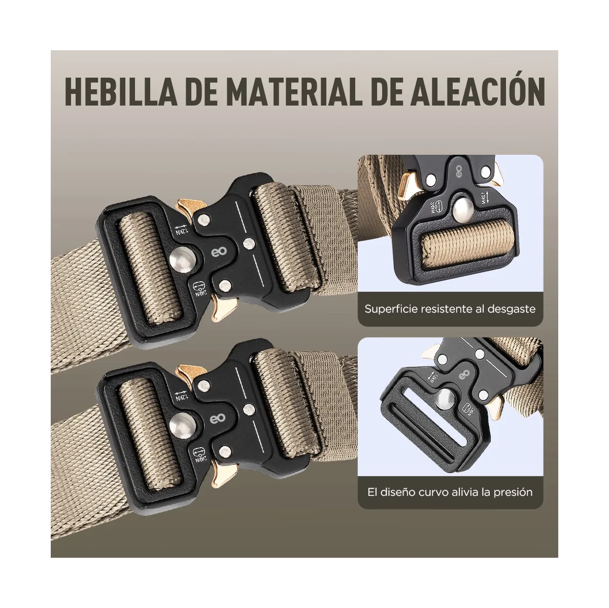 Foto 4 pulgar | Juego 3pzs Cinturones Ajustables Eo Safe Imports Esi-19353 Beige