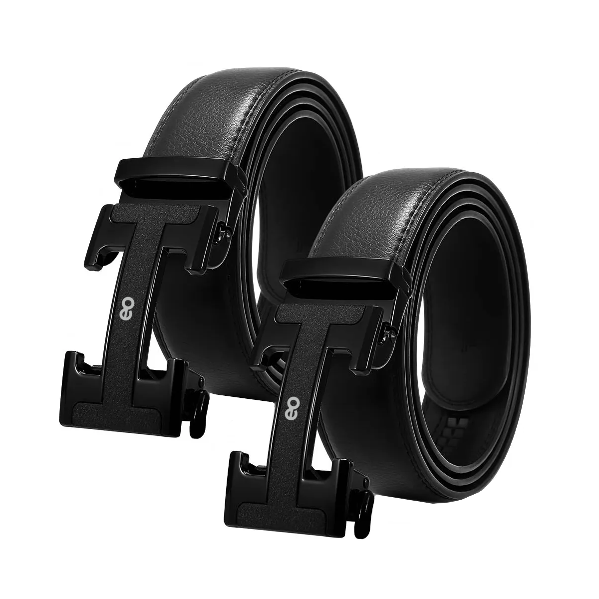 Foto 1 | 2 Cinturones Negros Con Hebilla En Forma De H Unitalla Eo Safe Imports Esi-19360 Negro