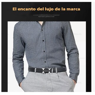 Foto 5 | Cinto Negro De Elegante Cuero Hombre, Hebilla Automática