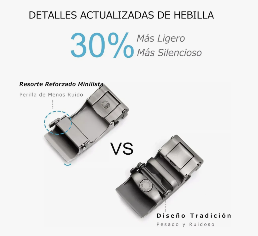 Foto 2 | Cinto Negro De Elegante Cuero P/hombre C/hebilla Automática