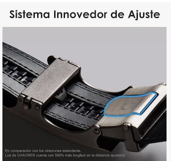 Foto 5 | Cinto Negro De Elegante Cuero P/hombre C/hebilla Automática