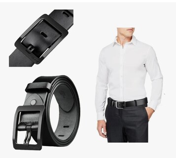 Foto 3 | Cinturón De Piel De Vacuno De Moda Para Hombre