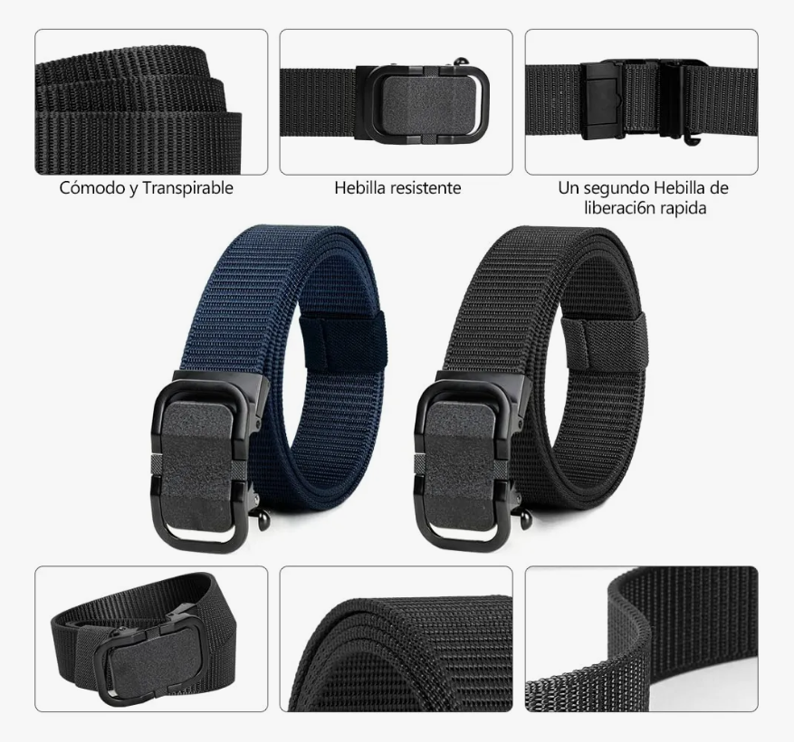 Foto 2 | Set 2 Cinturón Ajustable De Moda Para Hombre 125cm