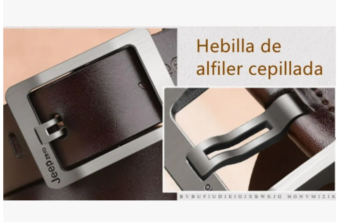 Foto 3 | Cinturón De Piel De Vacuno De Moda Para Hombre