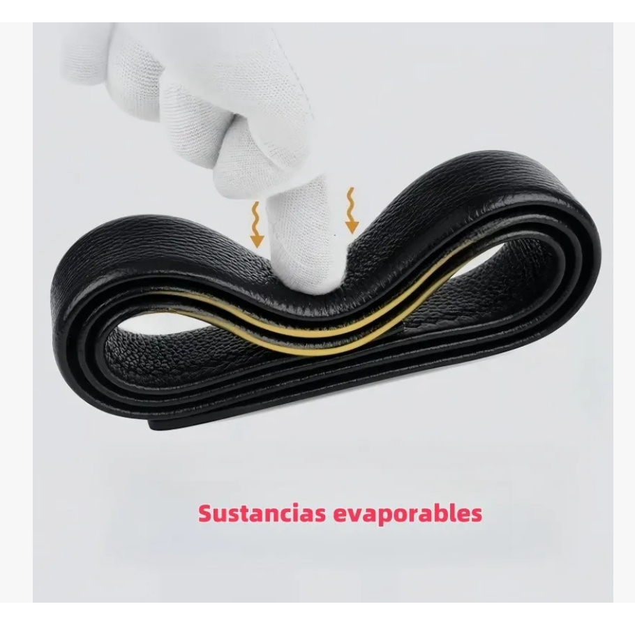 Foto 5 pulgar | Cinto Negro De Elegante Cuero Hombre, Hebilla Automática