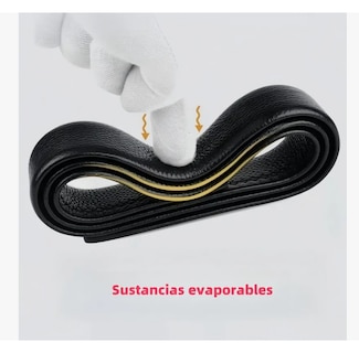 Foto 4 | Cinto Negro De Elegante Cuero Hombre, Hebilla Automática