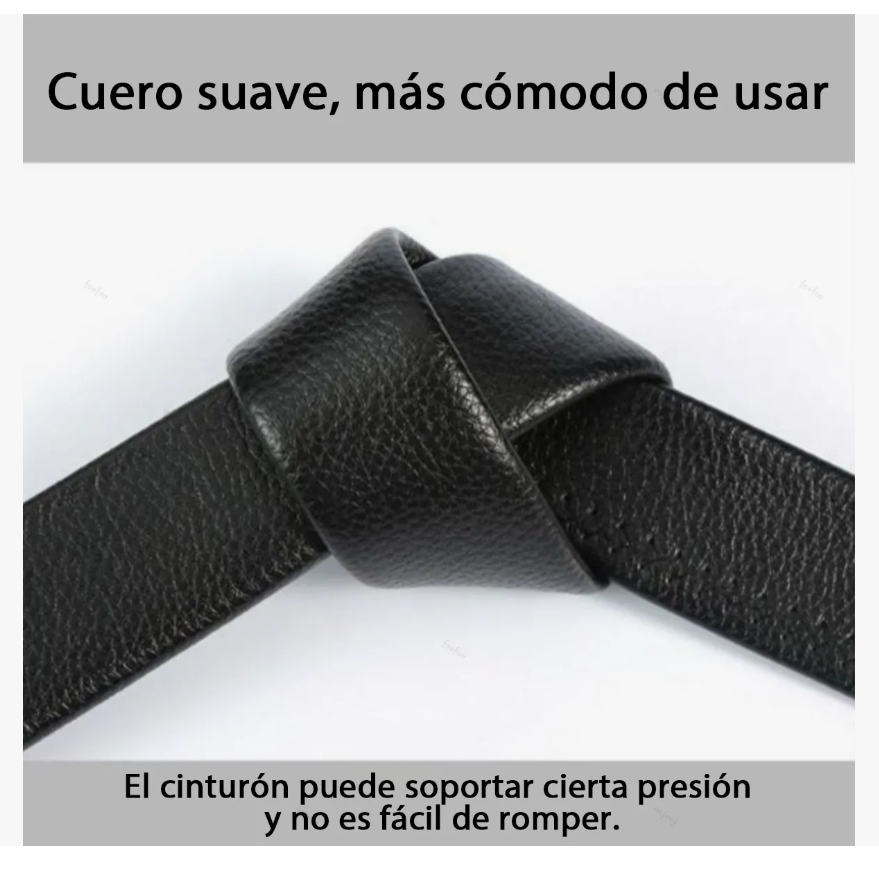 Foto 4 pulgar | Cinto De Elegante Cuero P/hombre C/hebilla Automática