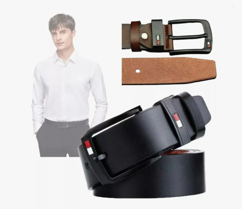 Foto 5 pulgar | Cinturón Piel Casual Formal Para Hombre Cuero Color Negro Talla 125
