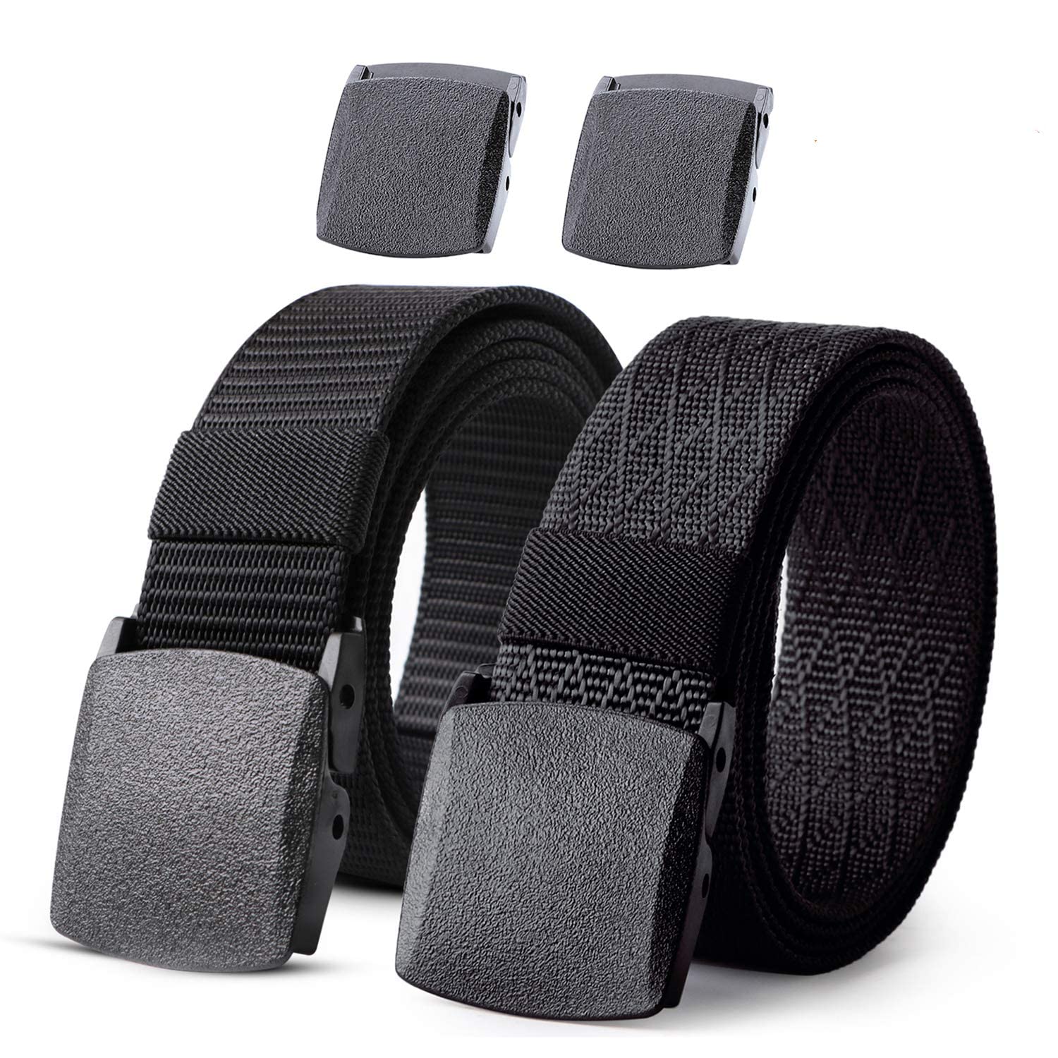 Foto 2 pulgar | Cinturón Jasgood De Nailon Militar Táctico Para Hombre, Paquete De 2 Unidades, C-negro+negro - Venta Internacional.