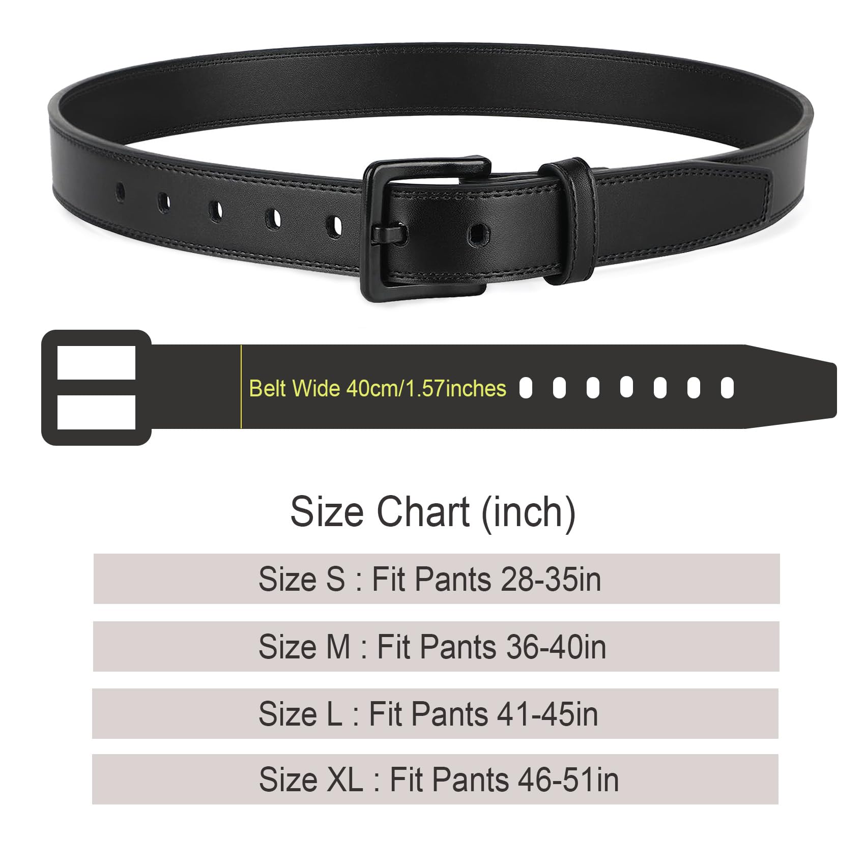 Foto 7 | Cinturón Xzqtive De Piel Libre De Metales Hipoalergénico Para Hombre - Venta Internacional.