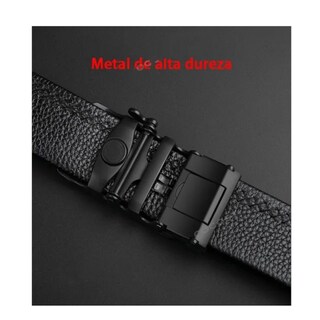 Foto 3 | Cinto Negro De Elegante Cuero Hombre, Hebilla Automática. Eo Safe Imports Esi-19365 Negro
