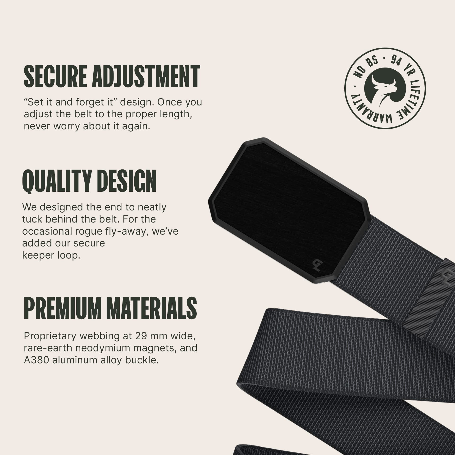 Foto 3 pulgar | Cinturón Belt Groove Life Groove Negro/stone Para Hombre, Tamaño Pequeño - Venta Internacional.