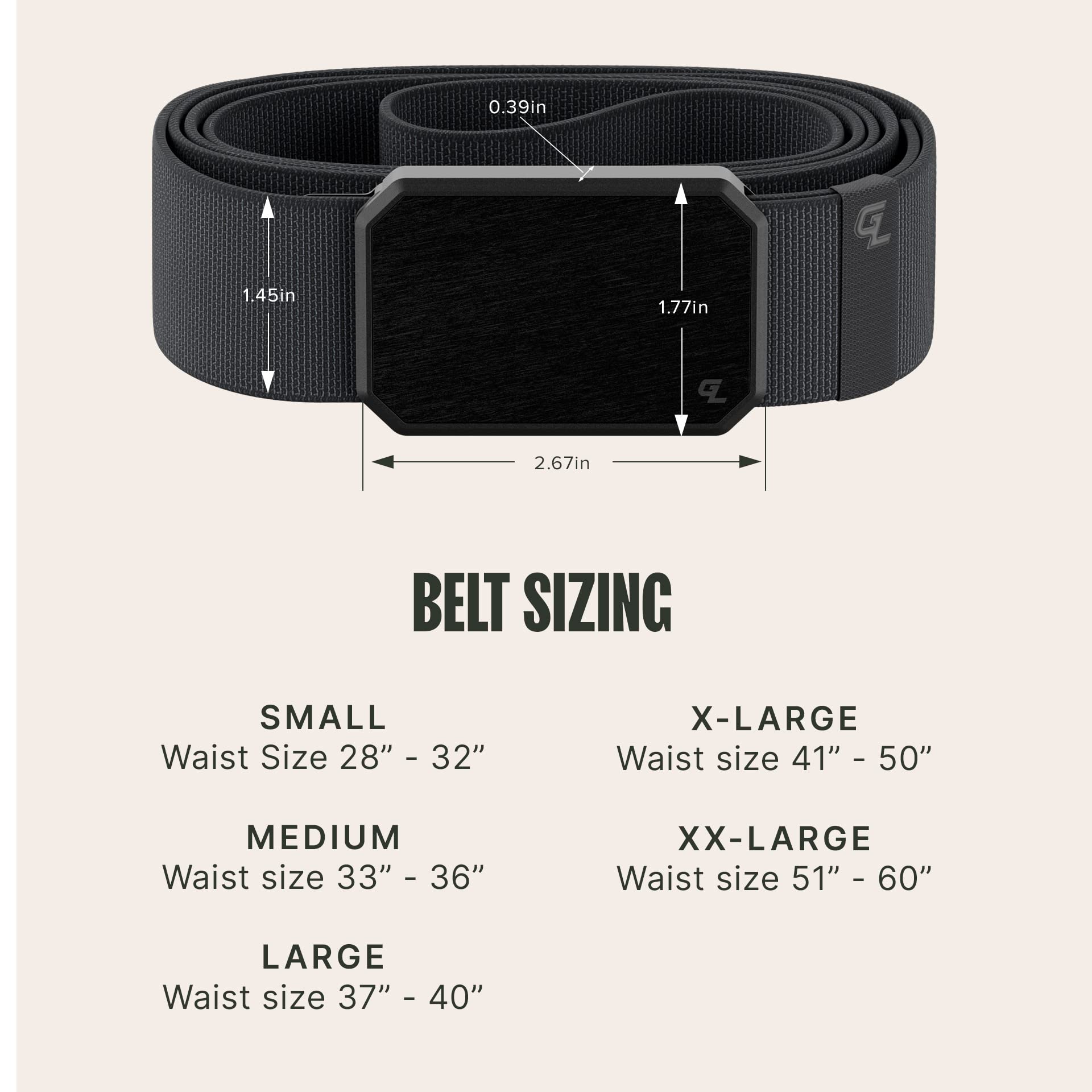 Foto 7 pulgar | Cinturón Belt Groove Life Groove Negro/stone Para Hombre, Tamaño Pequeño - Venta Internacional.