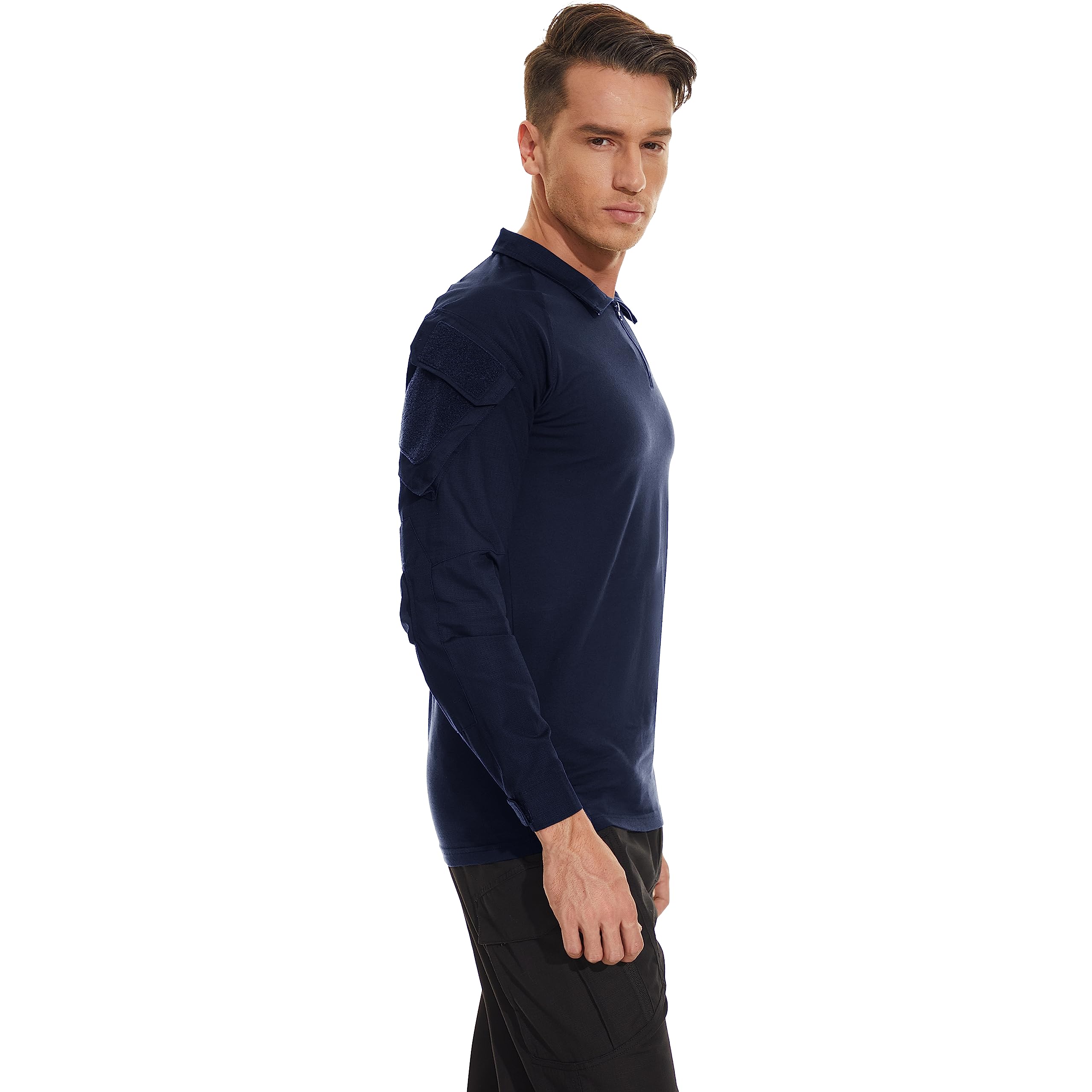 Foto 3 | Camisa Tacvasen Army Para Hombre De Manga Larga Táctica Azul Marino L - Venta Internacional.