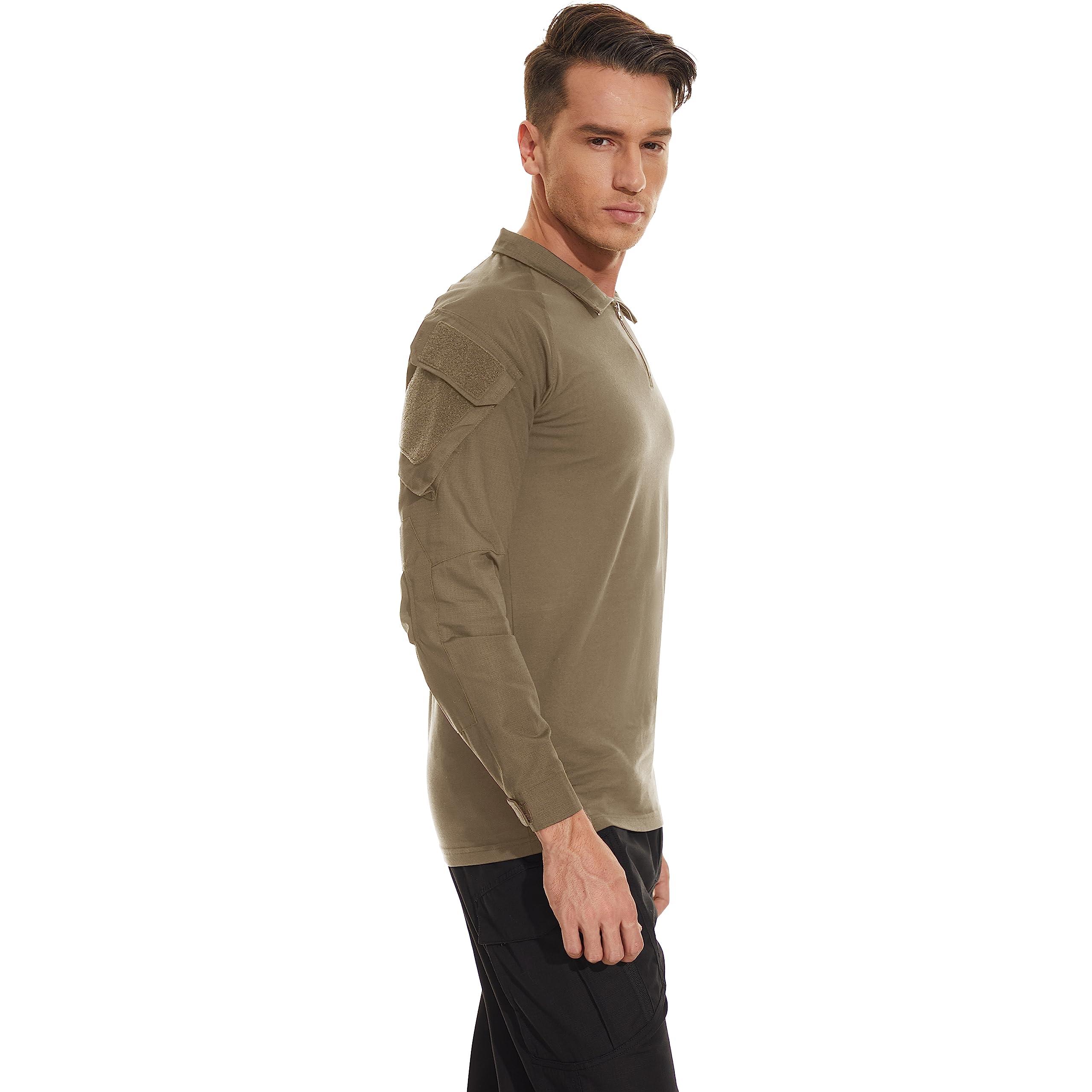 Foto 4 pulgar | Camisa Militar Tacvasen De Manga Larga Táctica Caqui Para Hombre - Venta Internacional.
