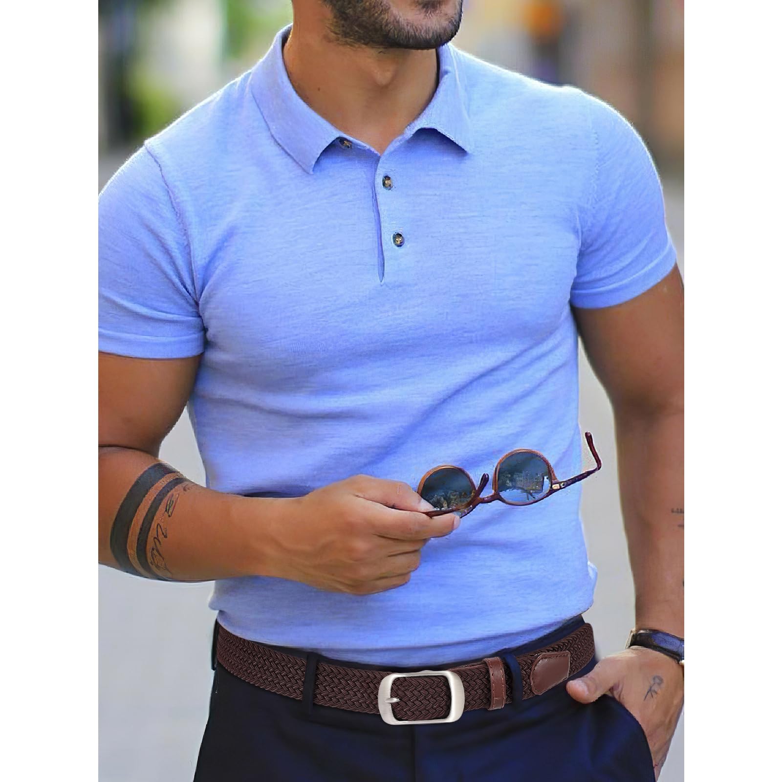 Foto 3 | Cinturón Trenzado Xzqtive Para Hombre Y Mujer Multicolor - Venta Internacional.