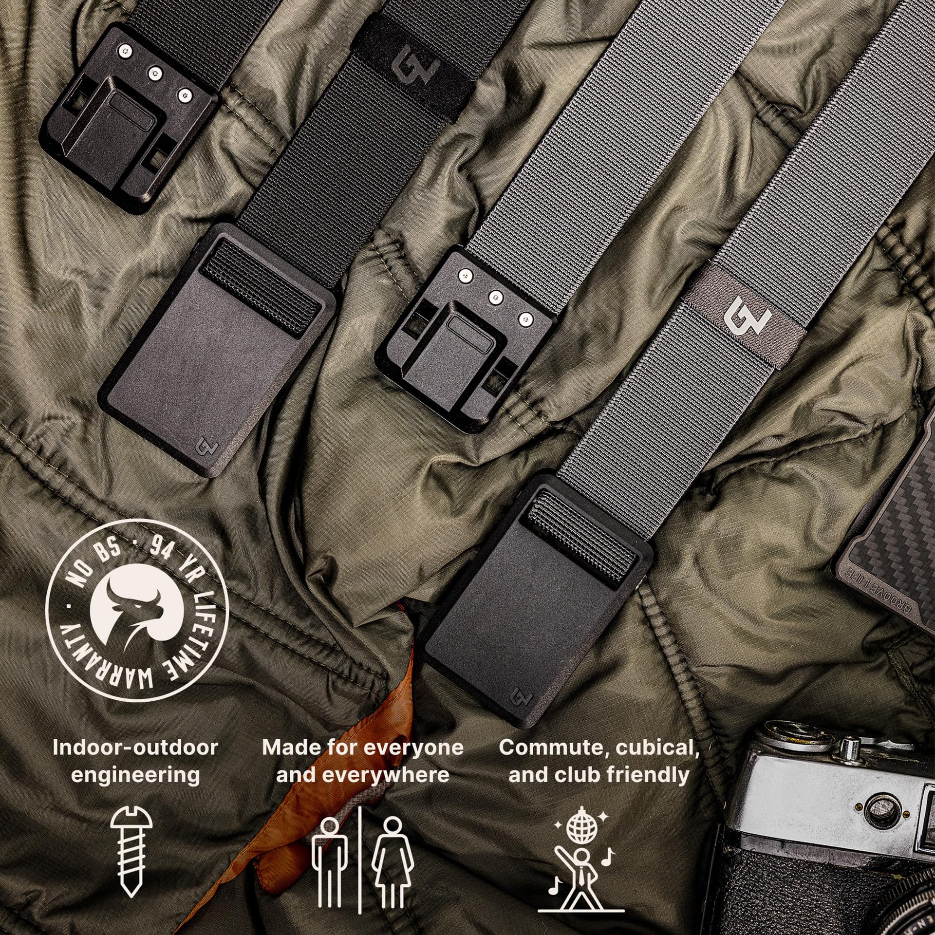 Foto 3 | Cinturón Belt Groove Life Groove Ultra Deep Stone/black Para Hombre - Venta Internacional.