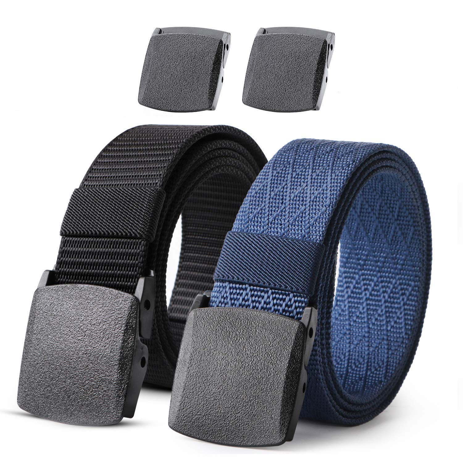 Foto 1 | Cinturón Jasgood De Nailon Militar Táctico Para Hombre, Paquete De 2 Unidades, D-negro+azul - Venta Internacional.