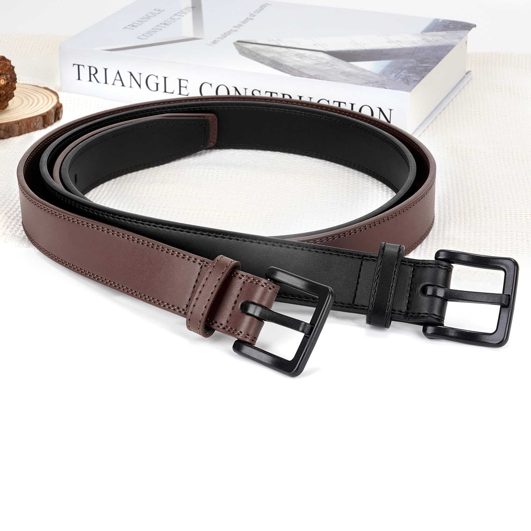 Foto 6 | Cinturón Xzqtive De Piel Libre De Metales Hipoalergénico Para Hombre - Venta Internacional.