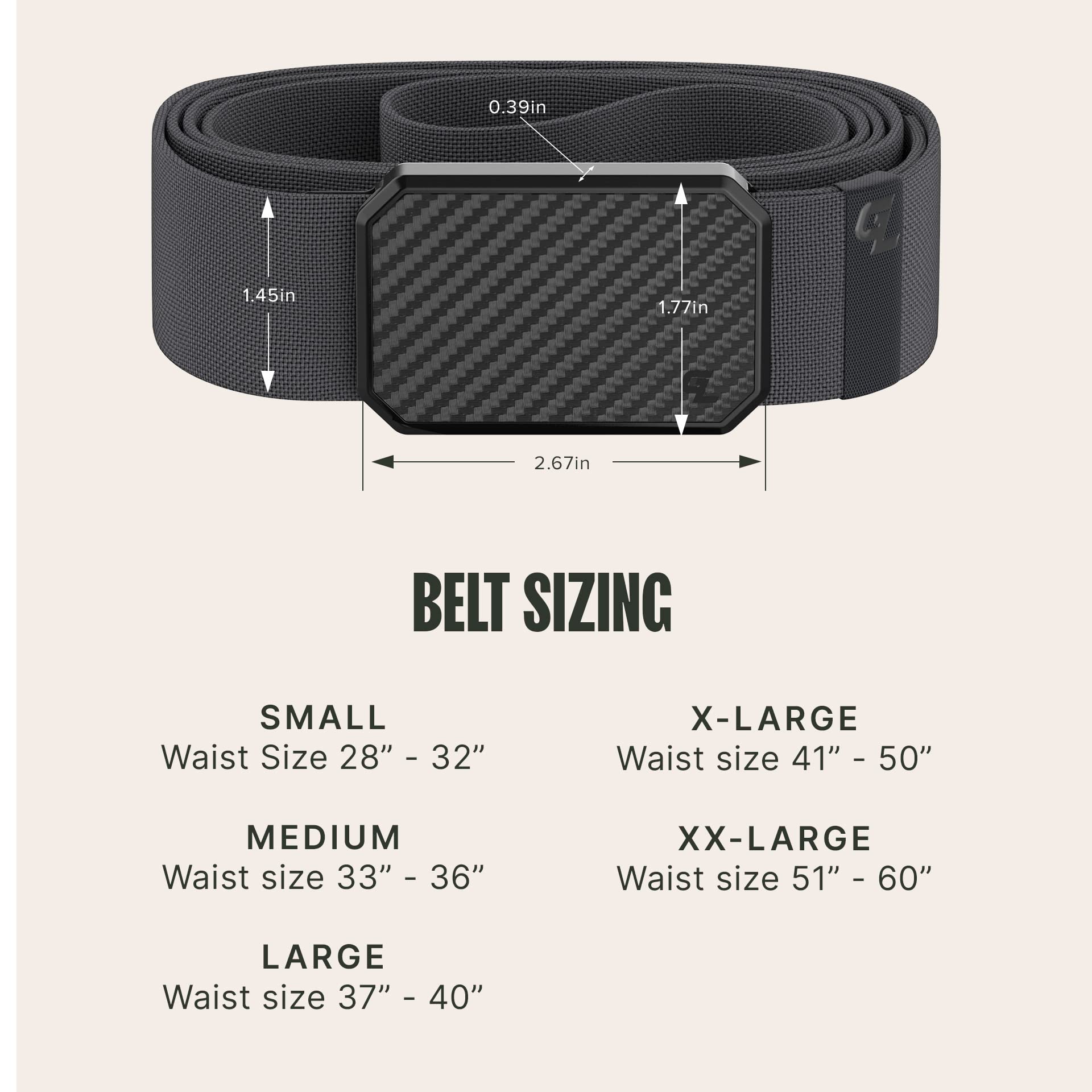 Foto 7 pulgar | Belt Groove Life Groove De Fibra De Carbono/deep Stone Para Hombre - Venta Internacional.