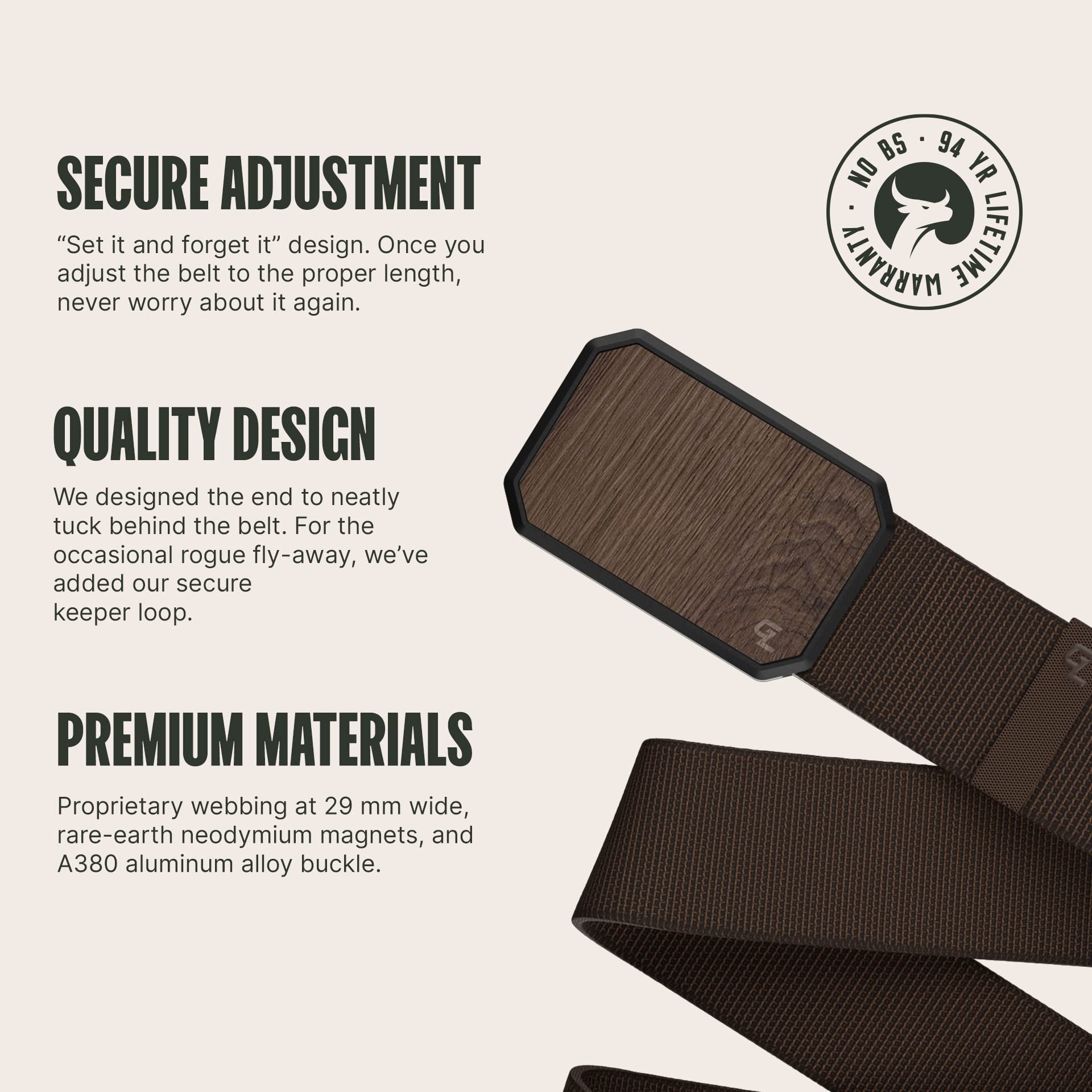 Foto 3 pulgar | Cinturón Belt Groove Life Groove Para Hombre, Talla Xl, Color Nogal Y Marrón - Venta Internacional.